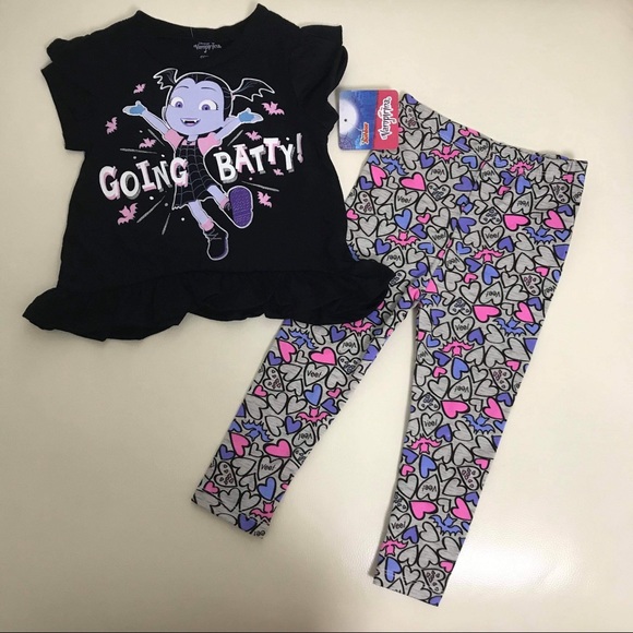 Disney Other - Disney Vampirina Cute Pink Leggings Set